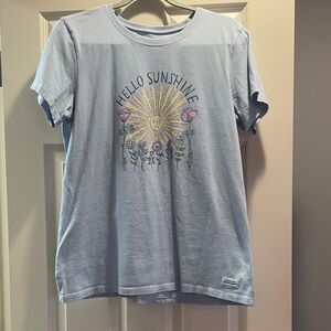 Life Is Good Blue 'Hello Sunshine' Graphic Tee